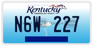 N6W227  license plate in KY
