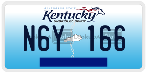 N6Y166 license plate in Kentucky