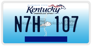 N7H107  license plate in KY