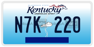 N7K220  license plate in KY