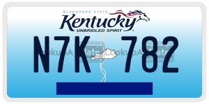 N7K782  license plate in KY
