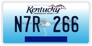 N7R266  license plate in KY
