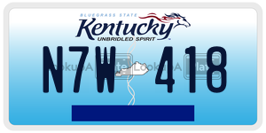 N7W418  license plate in KY
