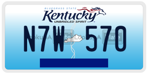 N7W570  license plate in KY