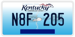 N8F205  license plate in KY