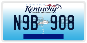 N9B908  license plate in KY