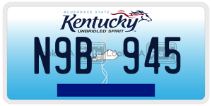 N9B945  license plate in KY