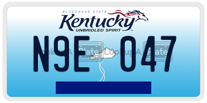 N9E047  license plate in KY