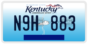 N9H883  license plate in KY