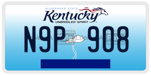 N9P908  license plate in KY