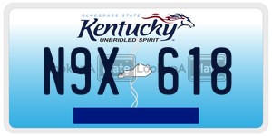 N9X618  license plate in KY