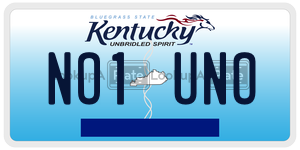 NO1UNO  license plate in KY