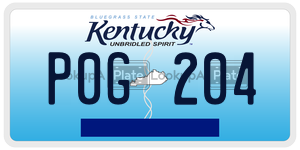 P0G204  license plate in KY