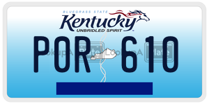 P0R610  license plate in KY