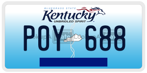 P0Y688 license plate in Kentucky