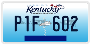 P1F602  license plate in KY