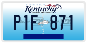 P1F871  license plate in KY