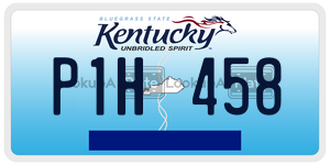 P1H458  license plate in KY