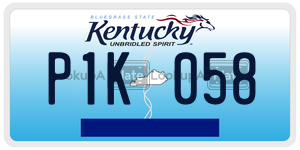 P1K058  license plate in KY