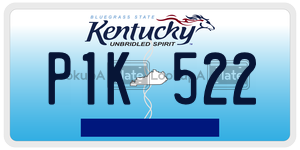 P1K522  license plate in KY