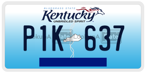 P1K637  license plate in KY