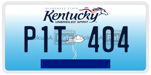 P1T404  license plate in KY