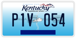 P1V054  license plate in KY