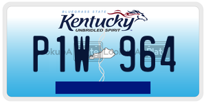 P1W964  license plate in KY