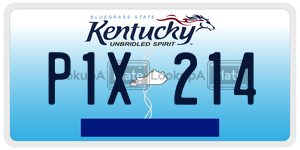 P1X214  license plate in KY