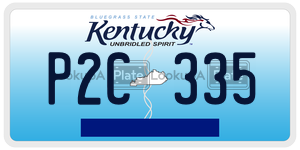 P2C335  license plate in KY