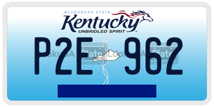 P2E962 license plate in Kentucky