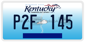 P2F145 license plate in Kentucky