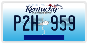 P2H959  license plate in KY