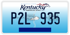 P2L935  license plate in KY