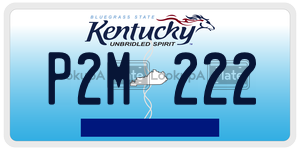 P2M222  license plate in KY