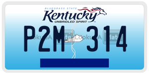 P2M314  license plate in KY