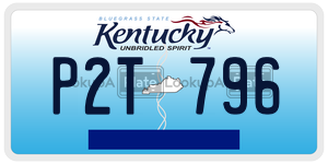 P2T796  license plate in KY