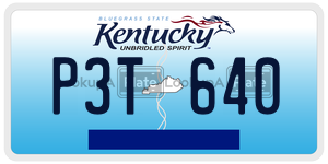 P3T640  license plate in KY