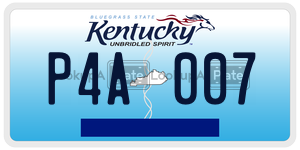 P4A007  license plate in KY