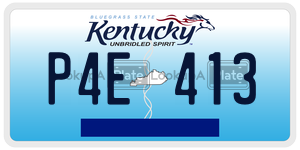 P4E413  license plate in KY