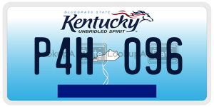 P4H096  license plate in KY