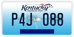 P4J088  license plate in KY