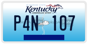 P4N107  license plate in KY