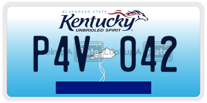 P4V042  license plate in KY