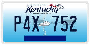 P4X752  license plate in KY
