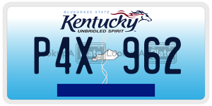 P4X962  license plate in KY