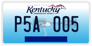 P5A005  license plate in KY