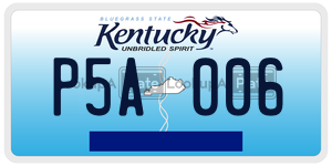P5A006  license plate in KY