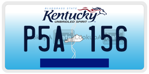 P5A156  license plate in KY
