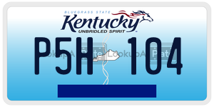 P5H104  license plate in KY